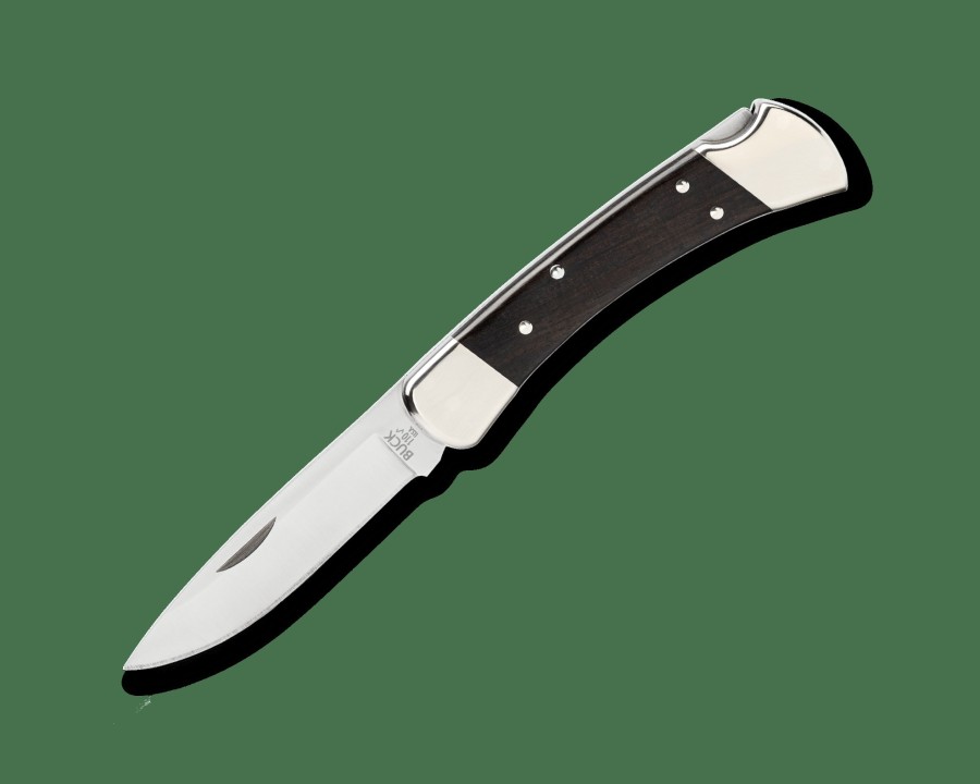 Knives Buck Knives | 110 Folding Hunter Knife - Nickel Silver Drop Point