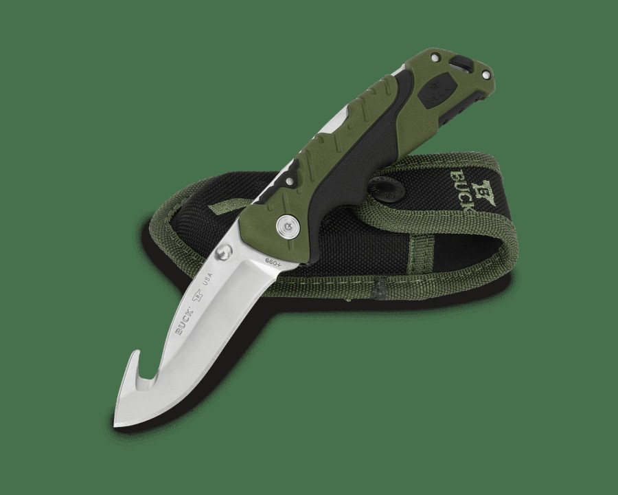 Knives Buck Knives | 660 Large Folding Pursuit Guthook Knife