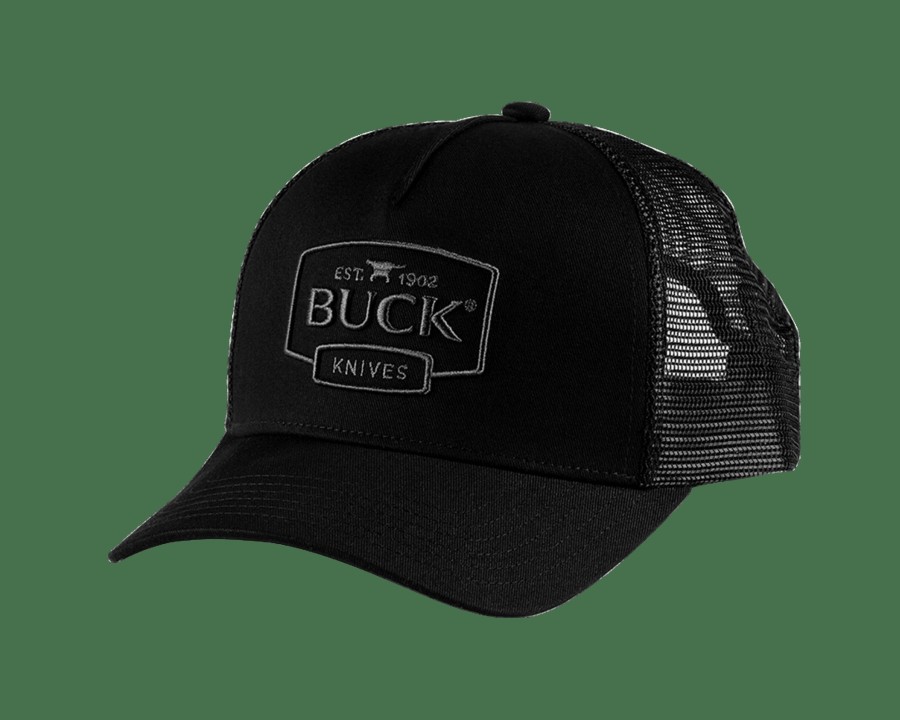 Buck Gear Buck Knives | Buck Embroidered Logo Trucker Hat - Black